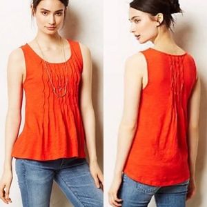 Anthropologie Deletta Twist Pleated Sleeveless Top